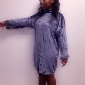 velvet oversized dress